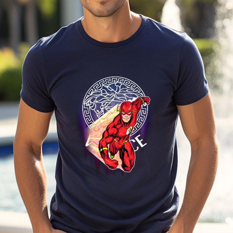 Flash Versace Fan Gift TShirt02navy02navyjpg