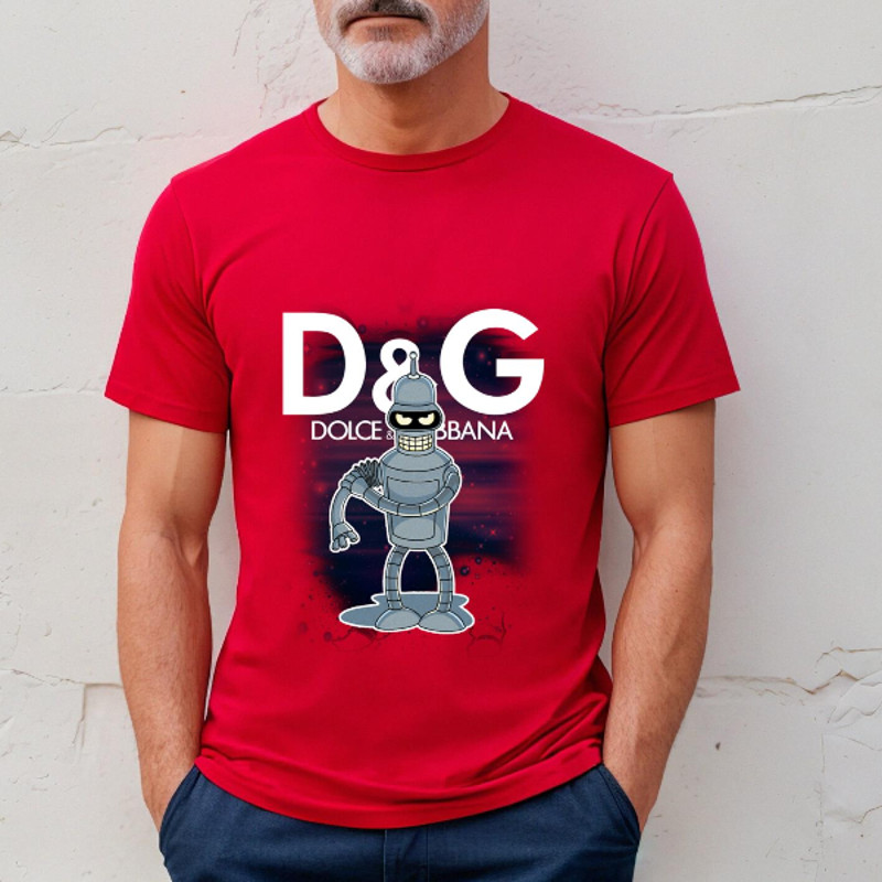Futurama Bender Dolce Gabbana Fan Gift TShirt03red03redjpg