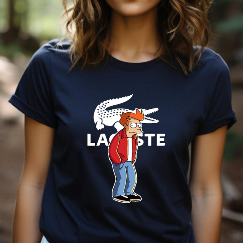 Futurama Fry Lacoste Fan Gift TShirt05gnavy05gnavyjpg
