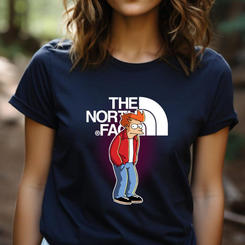 Futurama Fry The North Face Fan Gift TShirt05gnavy05gnavyjpg