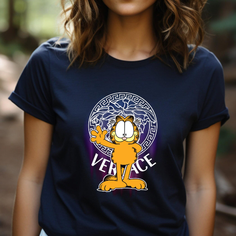 Garfield Versace Fan Gift TShirt05gnavy05gnavyjpg