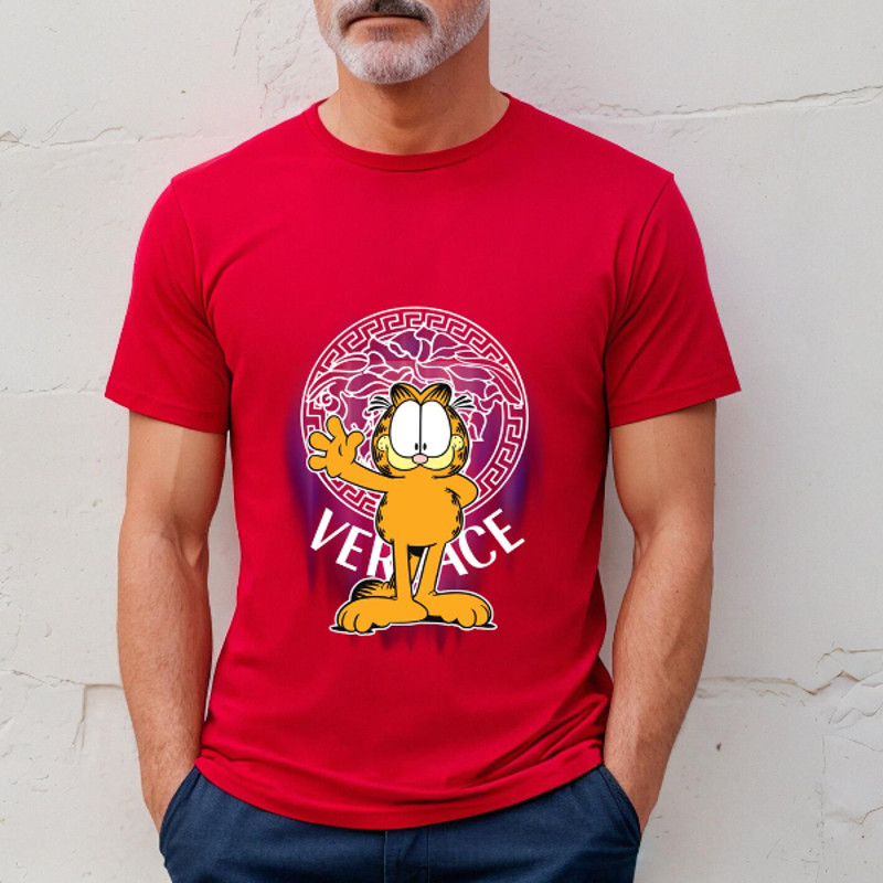 Garfield Versace Fan Gift TShirt03red03redjpg