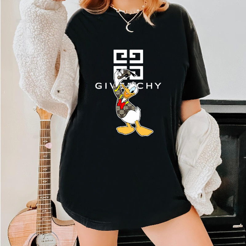 Givenchy Donald Duck  Disney Fan Gift TShirt04gblack04gblackjpg