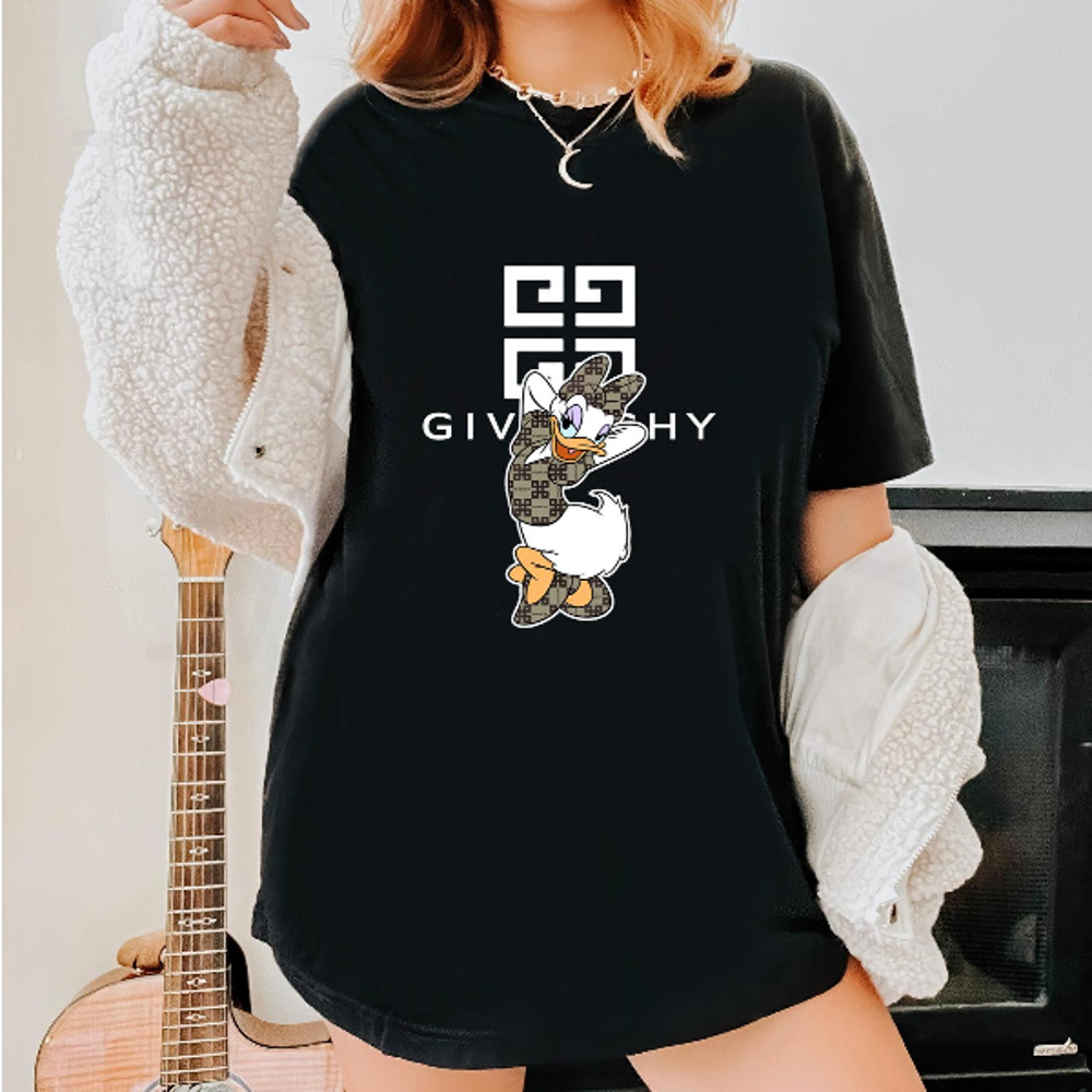 Givenchy Daisy Duck  Disney Fan Gift TShirt04gblack04gblackjpg