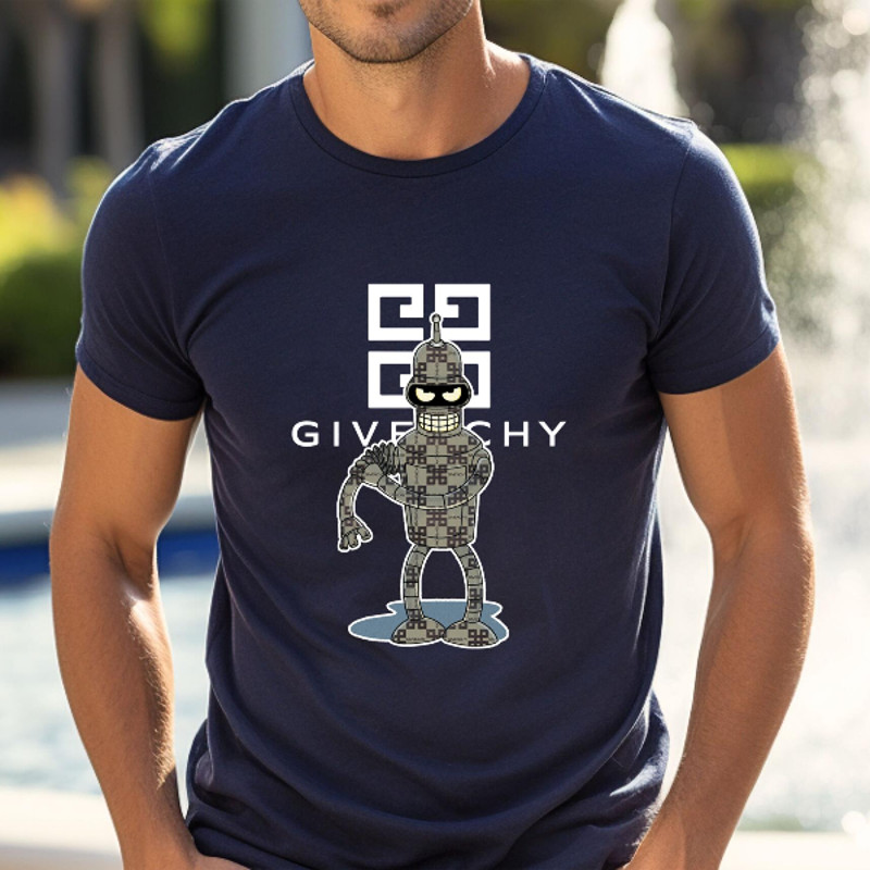 Givenchy Futurama Bender Fan Gift TShirt02navy02navyjpg