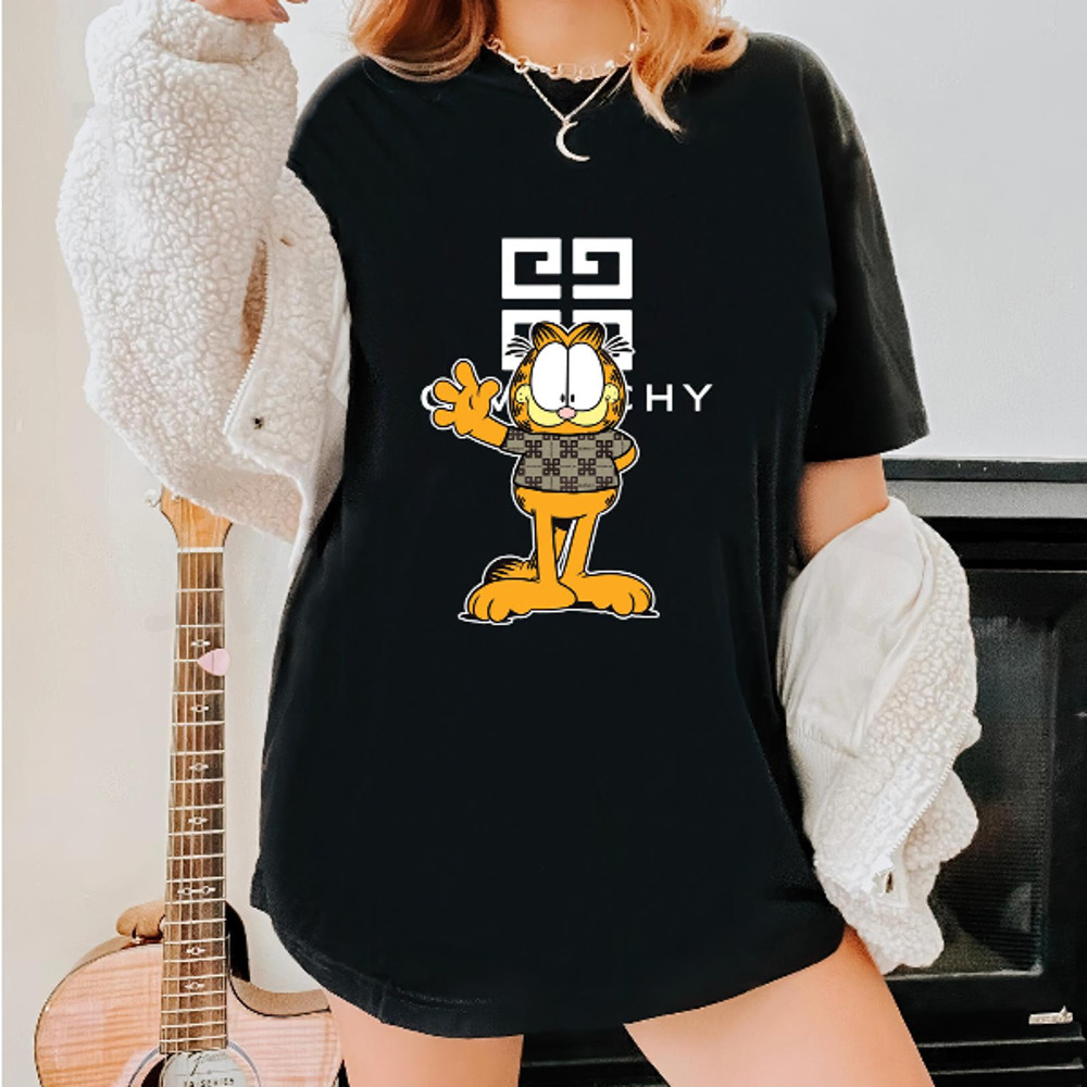 Givenchy Garfield Fan Gift TShirt04gblack04gblackjpg
