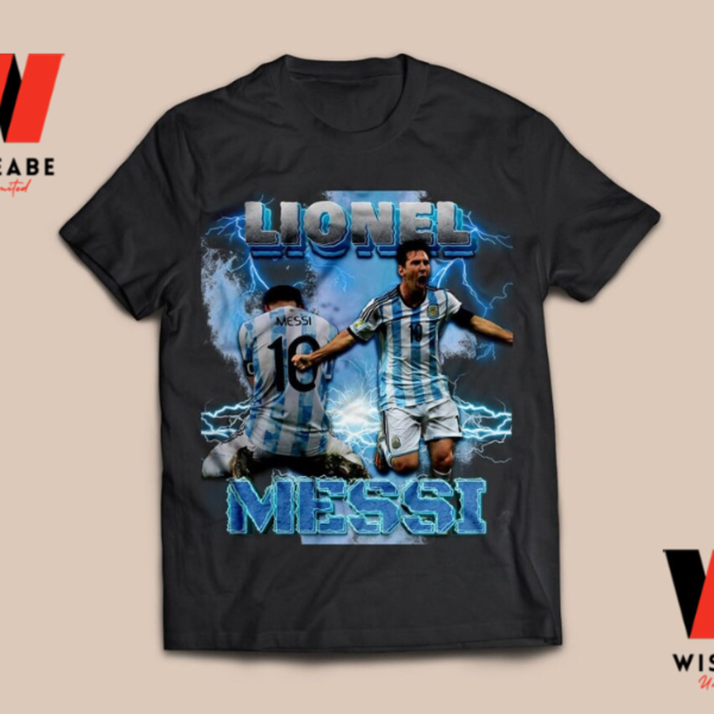 Retro King Lionel Messi Argentina World Cup Champions Shirtjpg