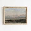 Antique Beach Painting with Cloudy Sky, Print of Seascape Oil Painting.jpg
