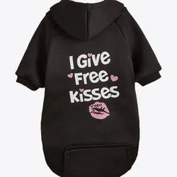 I GIVE FREE KISSES Pet Fleece Lined Hoodie  dog sweater