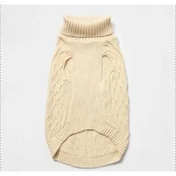 NEW Puppy Dog PET SWEATER LG Cream Knit Boots & Barkley Outfit Up To 80 lb (4).jpg