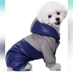 NWOT Miaododo Winter Small Dog Coat,Hooded Four-Legged Dog Jacket Cotton-