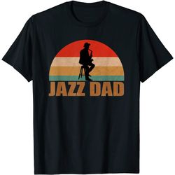 Retro Jazz Dad Sax Player Vintage Saxophone Gift T-Shirt