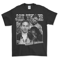 CHARLIE HUNNAM Vintage Shirt, Homage Tshirt, Fan Tees, Retro 90s T-shirt Fan Art jax teller sons of anarchy top