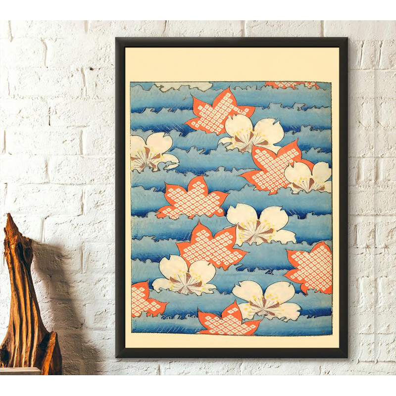 1902 Vintage Japanese Art Blossom On Blue Shin-Bijutsukai - Japanese Wall Art Japanese Decor Birthday Gift Idea Japanese Poster Wall Art.jpg