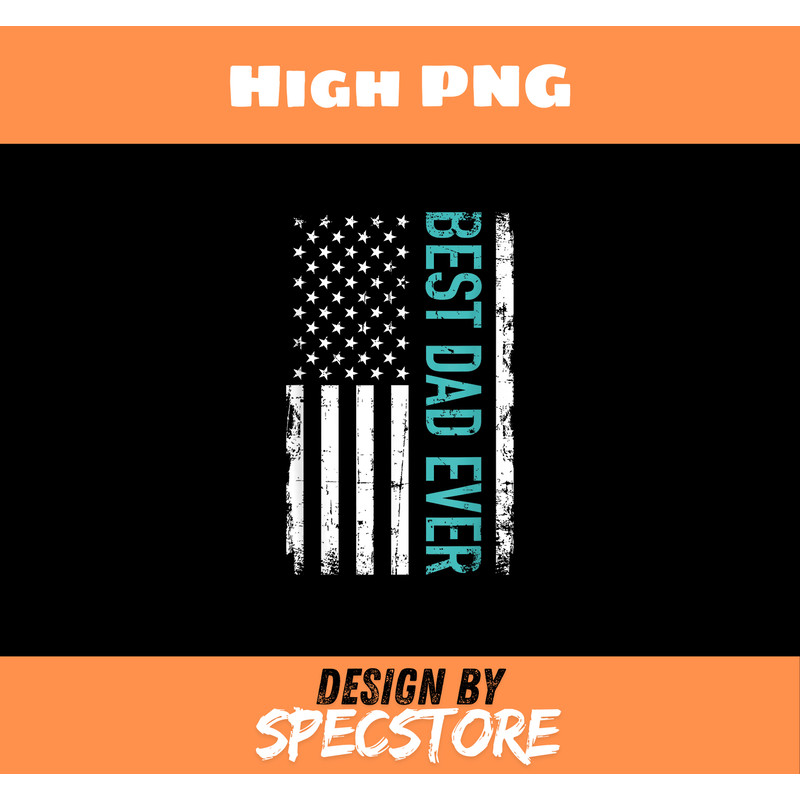 Fathers day Best dad ever with US american flag Short Sleeve.jpg