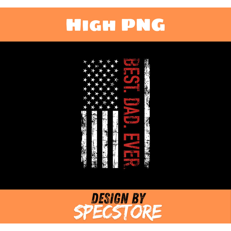 Best dad ever US american flag gift for fathers day Short Sleeve.jpg