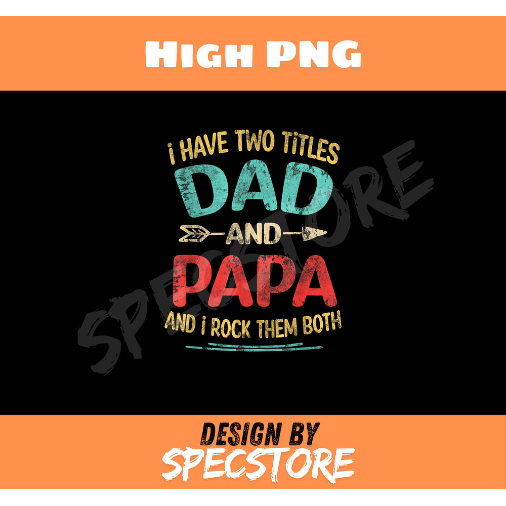 I Have Two Titles Dad And Papa Funny Fathers Day Dad Gift.jpg