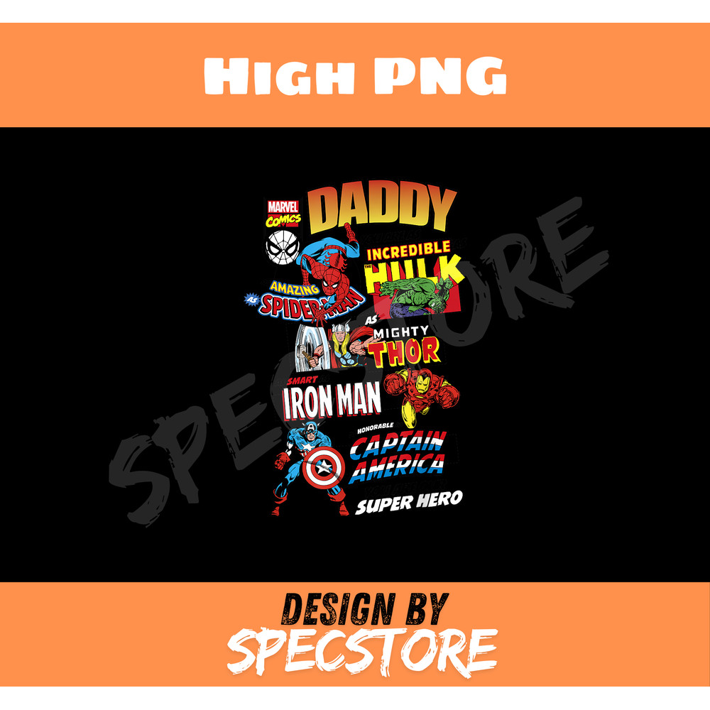 Marvel Avengers Fathers Day Retro Comic Graphic Short Sleeve.jpg