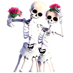 skeletons celebrating love and romance png