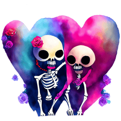 skeletons celebrating love and romance png