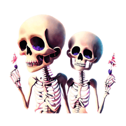 skeletons celebrating a holiday png