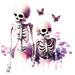 skeletons enjoying their time together png