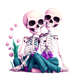 romantic skeletons celebrating love png