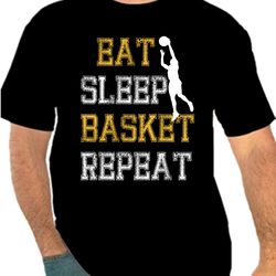 Eat Sleep Basketball Repeat Life Png 300 DPI To Create Design Instant Download