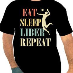 eat sleep liber repeat png 300 dpi to create volleyball design instant download