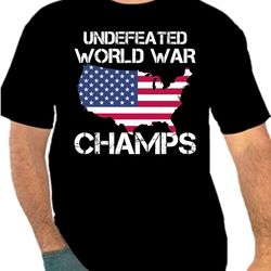 Undefeated World War Champs National Independence Day Png 300 DPI To Create USA Design Instant Download