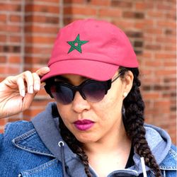 Hat Flag Moroccan, Cap Morocco, Best Gift For a Moroccan Friend, Moor Hat Cap Moorish Morocco.
