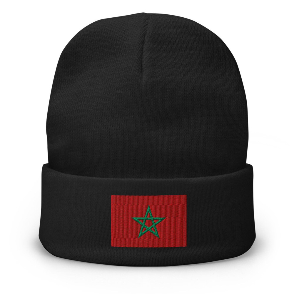 Morocco Flag Cool Knitted Hat Beanie Winter Hats Moroccan Flag Beanies For Men And Women Gifts Knit 2