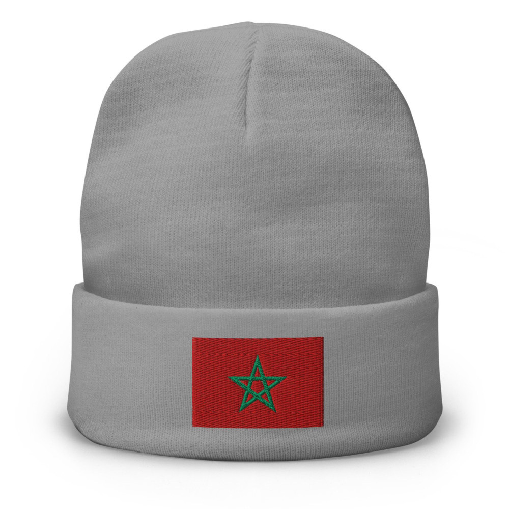 Morocco Flag Cool Knitted Hat Beanie Winter Hats Moroccan Flag Beanies For Men And Women Gifts Knit 4