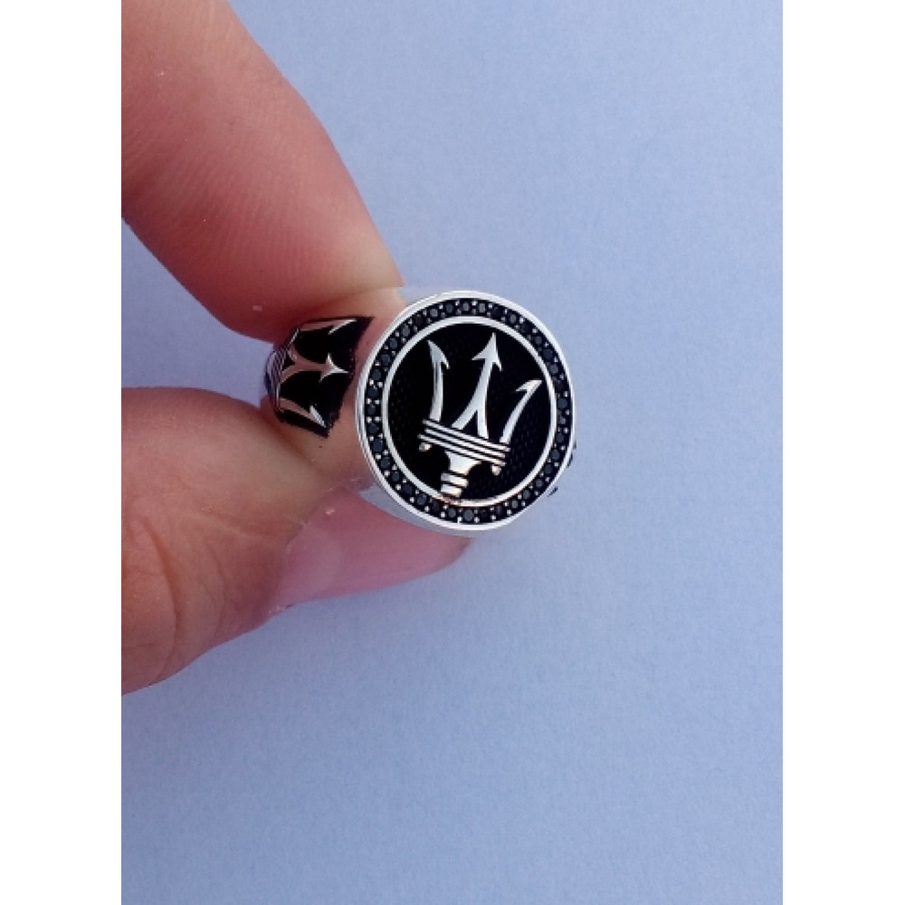 Maserati Ring Silver 925 Maserati Logo Sterling Silver Ring Genuine Solid Silver Car Best Gift For  4