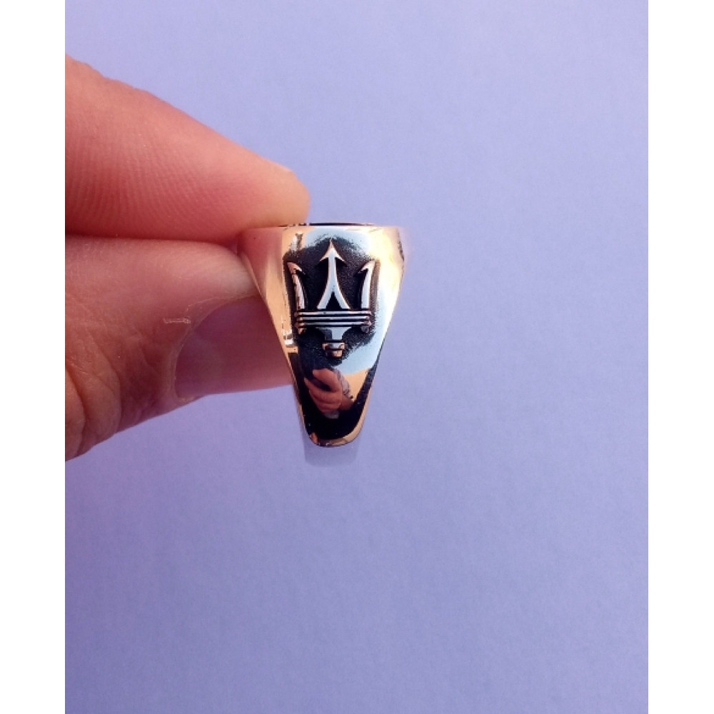 Maserati Ring Silver 925 Maserati Logo Sterling Silver Ring Genuine Solid Silver Car Best Gift For  6