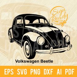 volkswagen beetle svg - classic car vector clipart svg | muscle car cut ready clip art cricut file dxf, png, eps