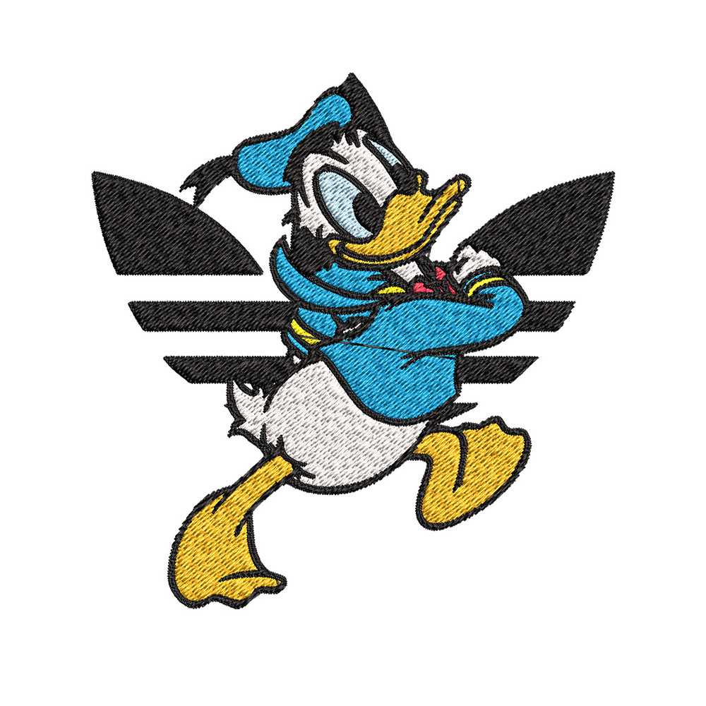 Duck cartoon adidas Embroidery Design, Adidas Embroidery, Brand Embroidery, Embroidery File, Logo shirt,Digital download.jpg