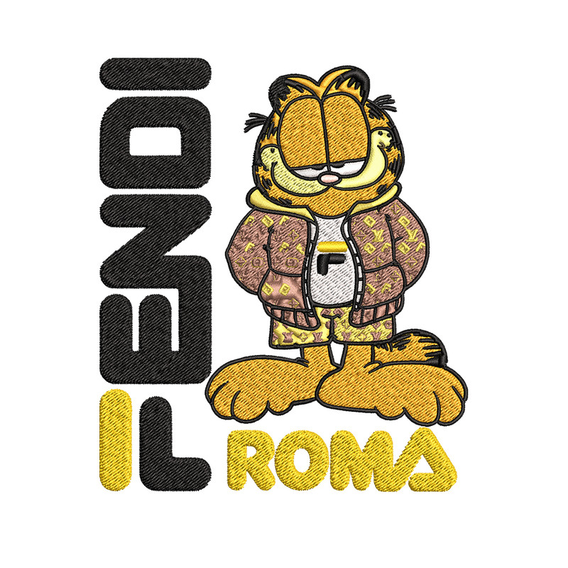 Garfield Fendi Embroidery design, Garfield Fendi cartoon Embroidery, cartoon design, Embroidery File, Instant download..jpg