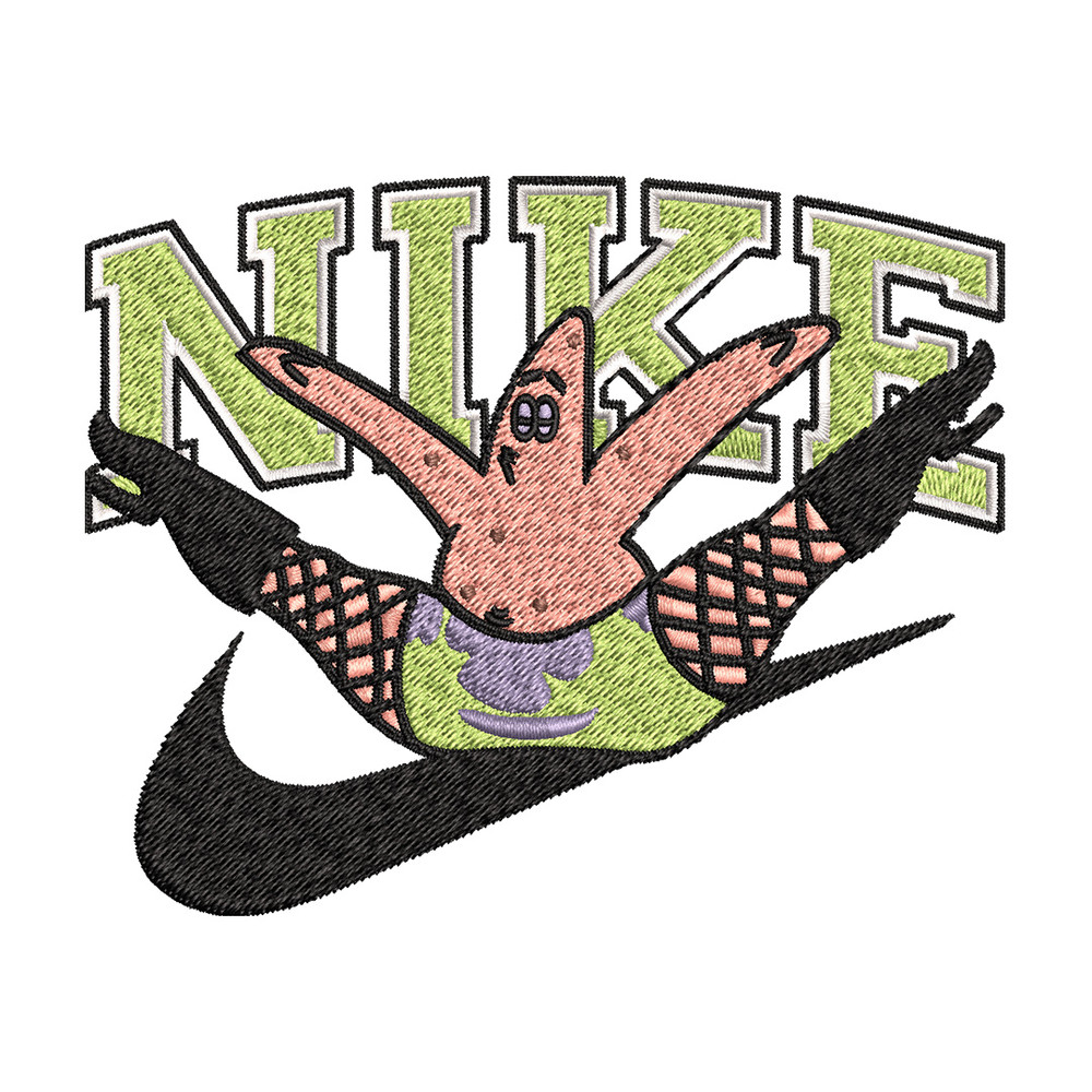 Nike patrick Embroidery Design, Spongebob Embroidery, Nike Embroidery, Embroidery File, Logo shirt, Digital download.jpg