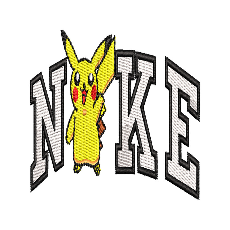 Nike Pikachu embroidery design, Pokemon embroidery, Nike design, embroidery file, anime shirt, Digital download.jpg