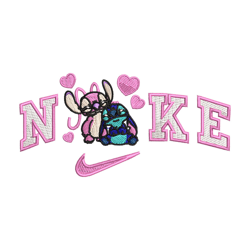 Nike stitch love embroidery design, Stitch embroidery, Nike design, Embroidery file,Embroidery shirt, Digital download.jpg