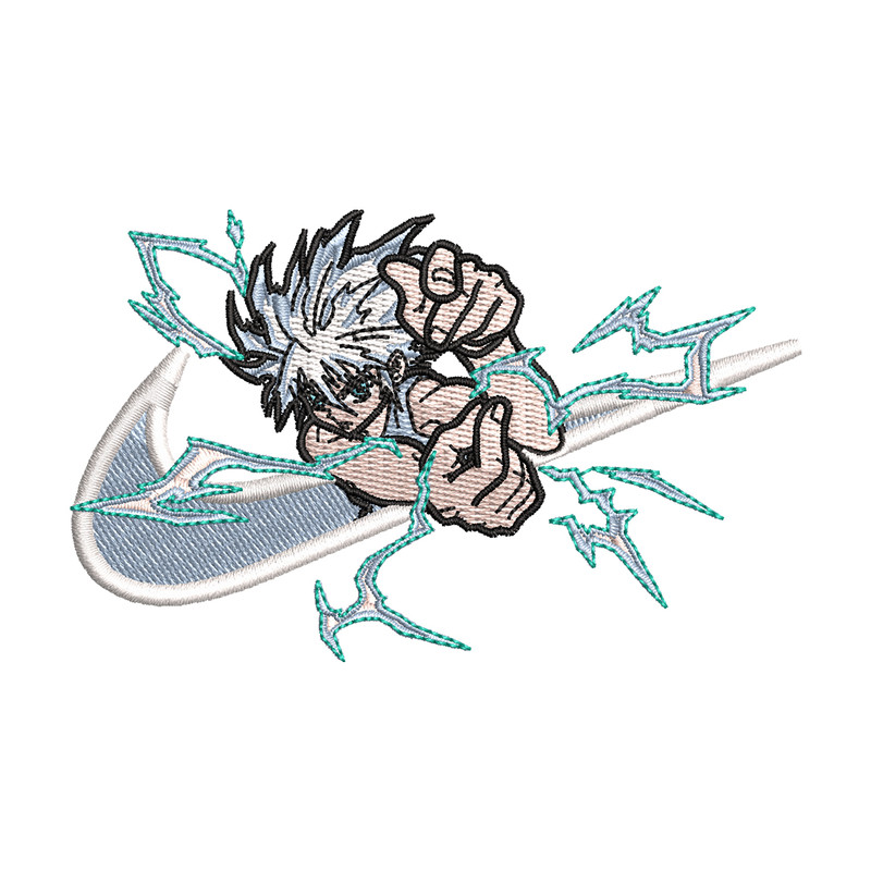 Nike x Killua embroidery design, Hunter x hunter embroidery, Nike design, anime design, anime shirt, Digital download.jpg