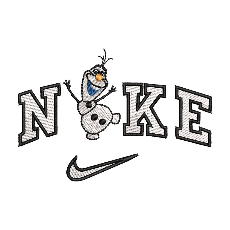Nike x olaf embroidery design, Disney embroidery, Nike design, Embroidery shirt, Embroidery file, Digital download.jpg