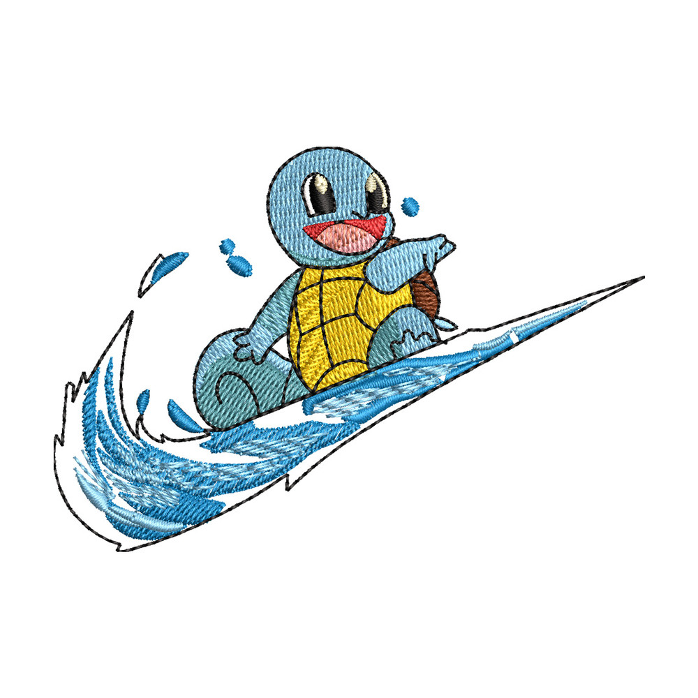 Swoosh squirtle embroidery design, Pokemon embroidery,Anime design,Embroidery file, Embroidery shirt, Digital download.jpg