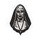 The Nun Embroidery design, The Nun logo Embroidery, Horror design, Embroidery File, logo shirt, Digital download..jpg