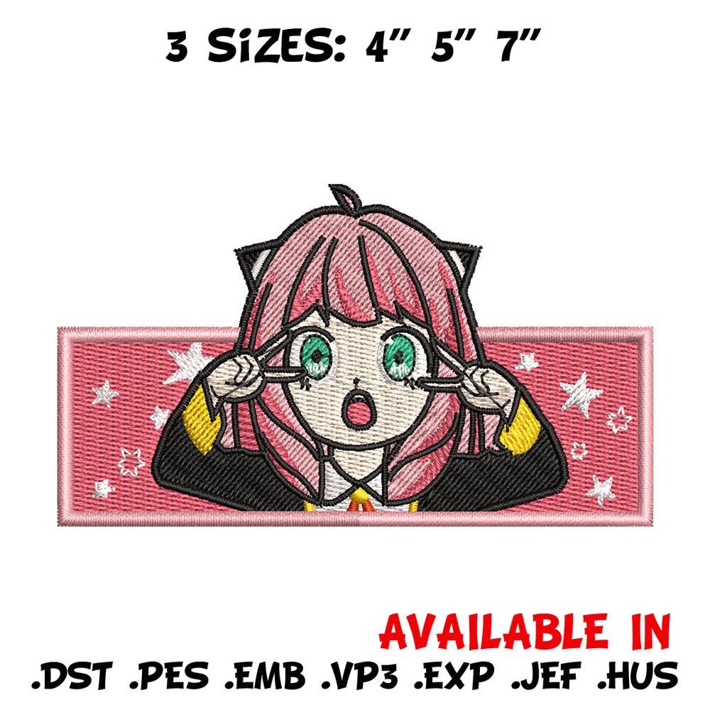 Anya box embroidery design, Spy family embroidery, Anime design, Embroidery shirt, Embroidery file, Digital download.jpg