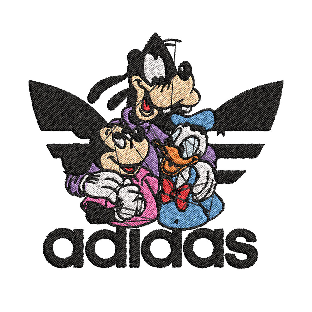 Goofy friends Embroidery Design, Adidas Embroidery, Brand Embroidery, Embroidery File,Logo shirt,Digital download.jpg