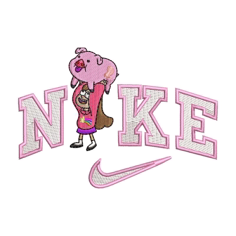 Nike girl pig embroidery design, Nike embroidery, Nike design, Embroidery shirt, Embroidery file,Digital download.jpg