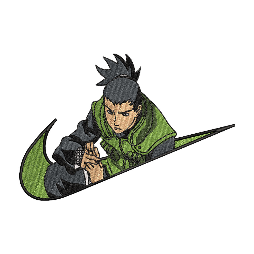 Nike Shikamaru embroidery design, Naruto embroidery, Nike design, anime design, anime shirt, Digital download.jpg