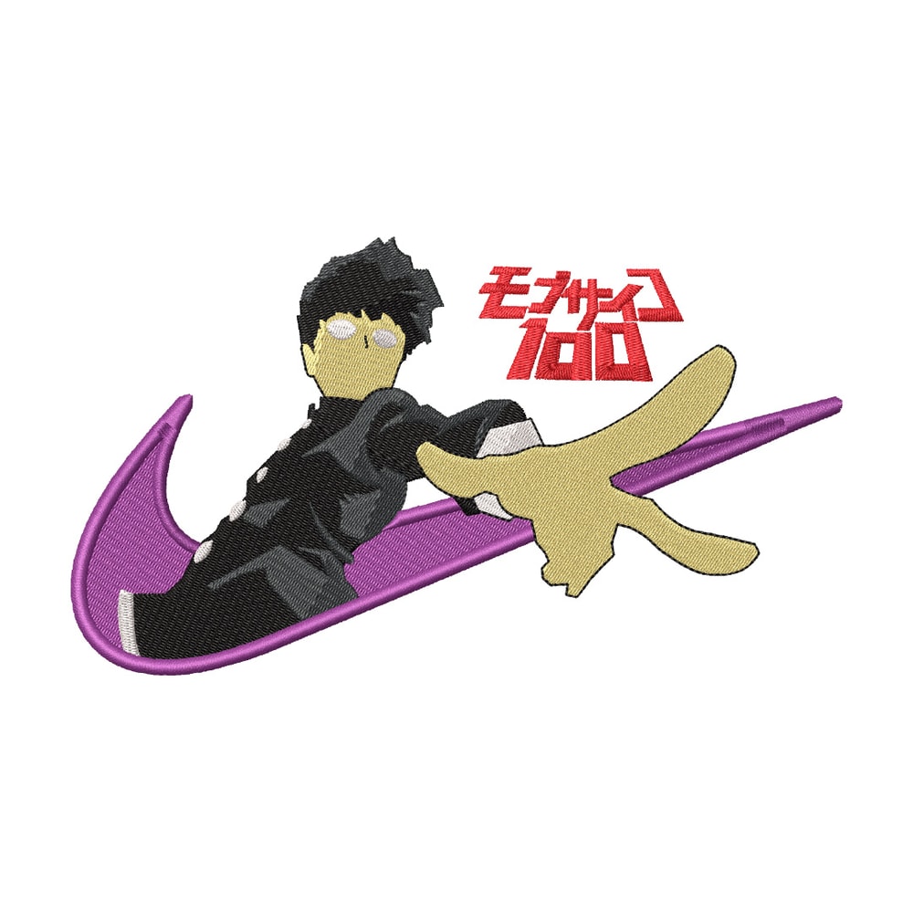 Nike x mob embroidery design, Mob psycho embroidery, Nike design, Embroidery shirt, Embroidery file, Digital download.jpg